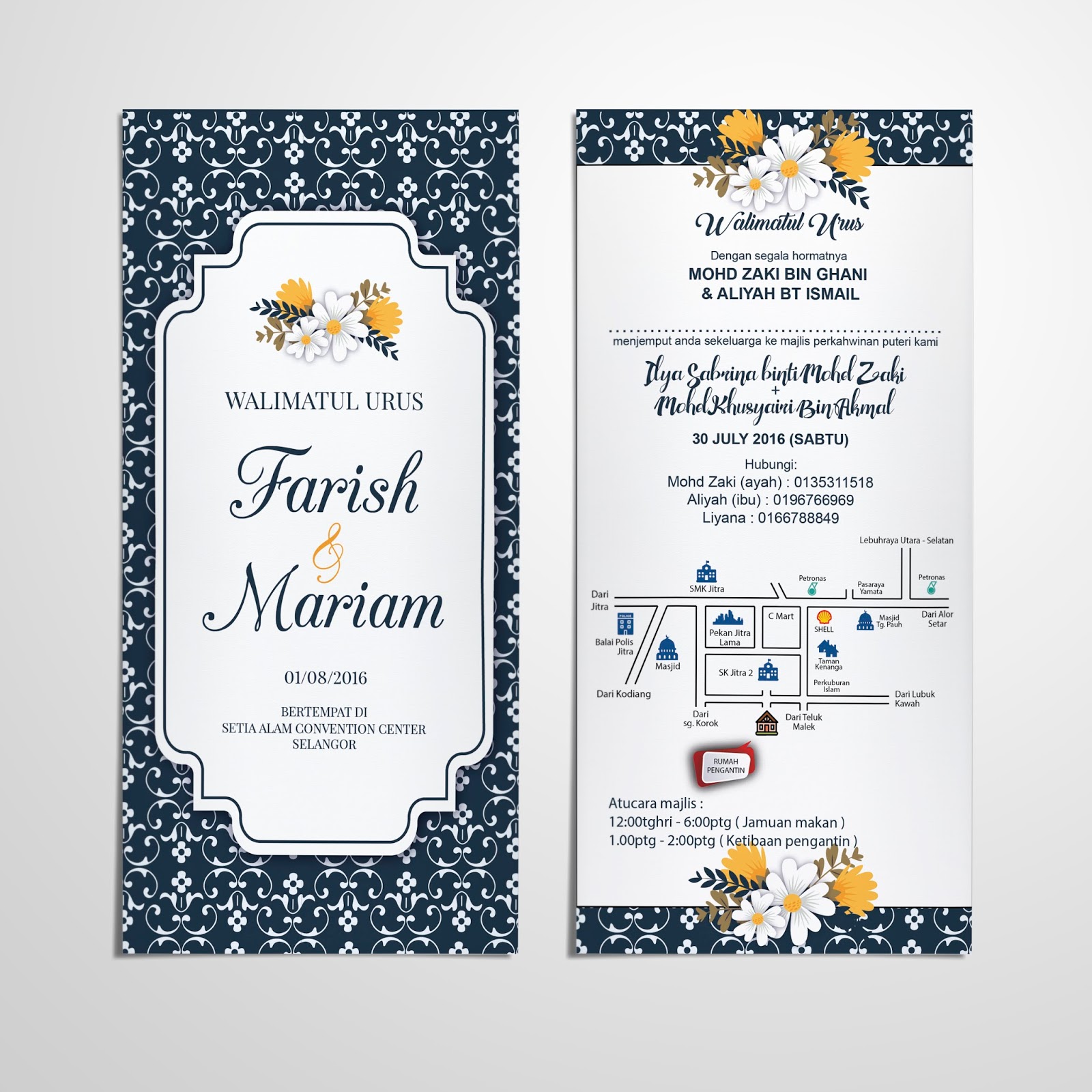 rihahalim template for kad kahwin murah malaysia 2016