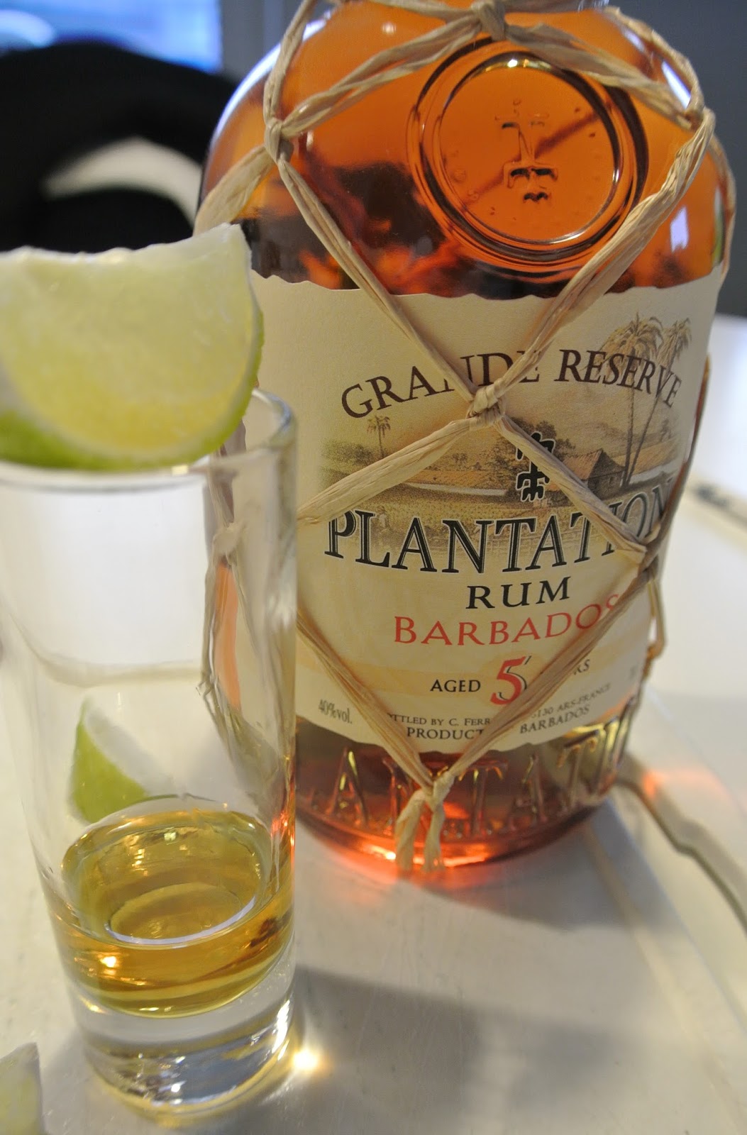 Rum With Three Limes: Plantation Barbados Grande Reserve Rum (Aged 5 Years)  - 40%