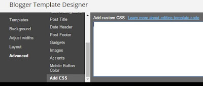 add css to blogger template design