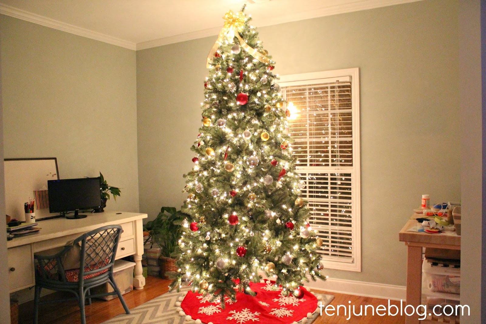 Ten June Red + Silver + Gold Christmas Tree Ten June Red + Silver + Gold Christmas Tree