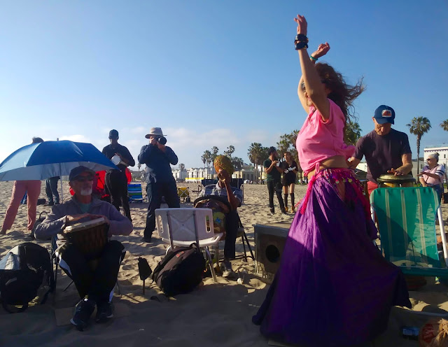 Sonia, Pino, Lonny, and Andrew at the Venice Beach Drum Circle by Omar Cherif — 2 June 2018