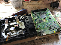 Board removed - exposing the motor