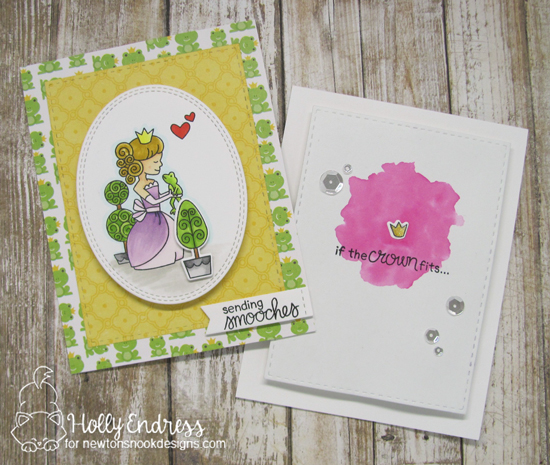 Princess and Frog light up cards by Holly Endress | Once Upon a Princess Stamp Set by Newton's Nook Designs with Chibitronics lights | #newtonsnook #chibitronics