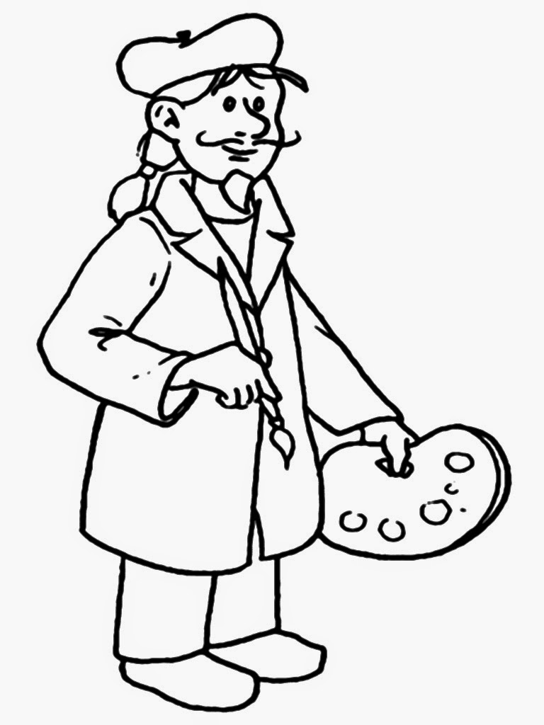 painter coloring pages - photo #20