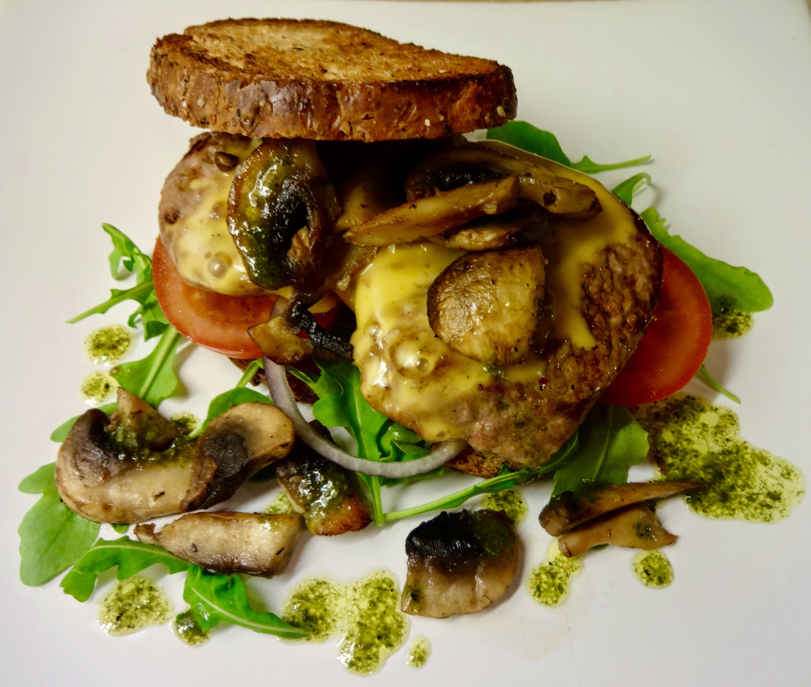 Edels Mat &amp; Vin: Biffsandwich med cheddar, stekt sjampinjong og ...