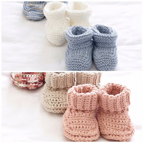 knitnscribble.com: Crochet and knit stay on baby booties