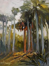 painting florida oil landscape palm sold schiff carol daily 8x6 grove