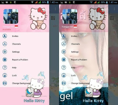 BBM Change Background With Hello Kitty (Light Style) 1