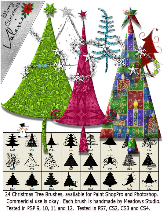 Meadows Frosted Flake Christmas Tree Brushes [now free]