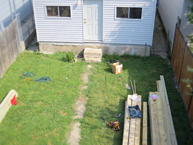 backyard before deck