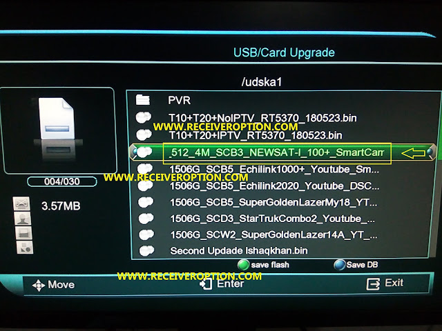 HOW TO UPGRADE NEW SOFTWARE 1506G S/W VERSION SCB3 TYPE RECEIVERS