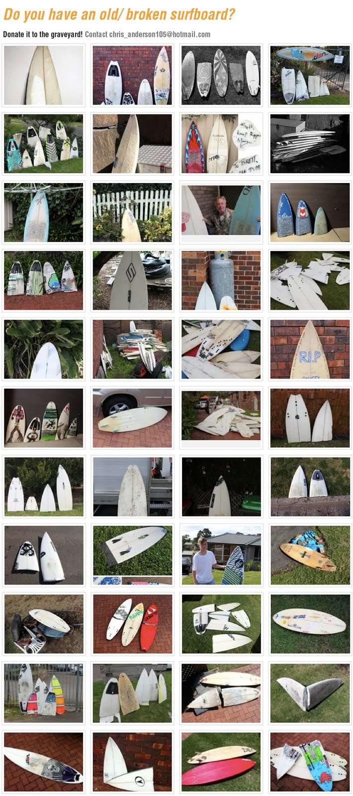 1000 Surfboard Graveyard BROKEN SURFBOARD COLLECTION