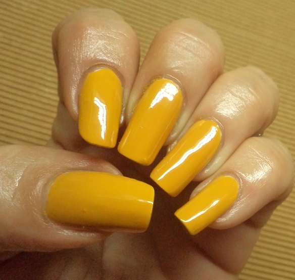 simple nails 2521 mustard yellow nails , Color Club nail polish