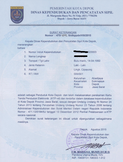 Contoh Resi E Ktp - Contoh E-ktp Yang Sudah Jadi - WRasmi