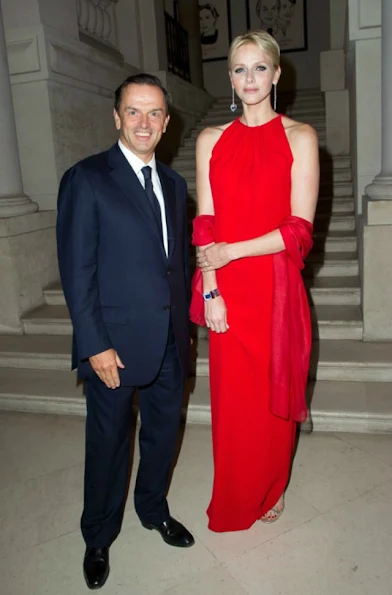 Princess Charlene of Monaco attended Van Cleef and Arpels Exhibition Launch at Musee Des Arts Decoratifs in Paris