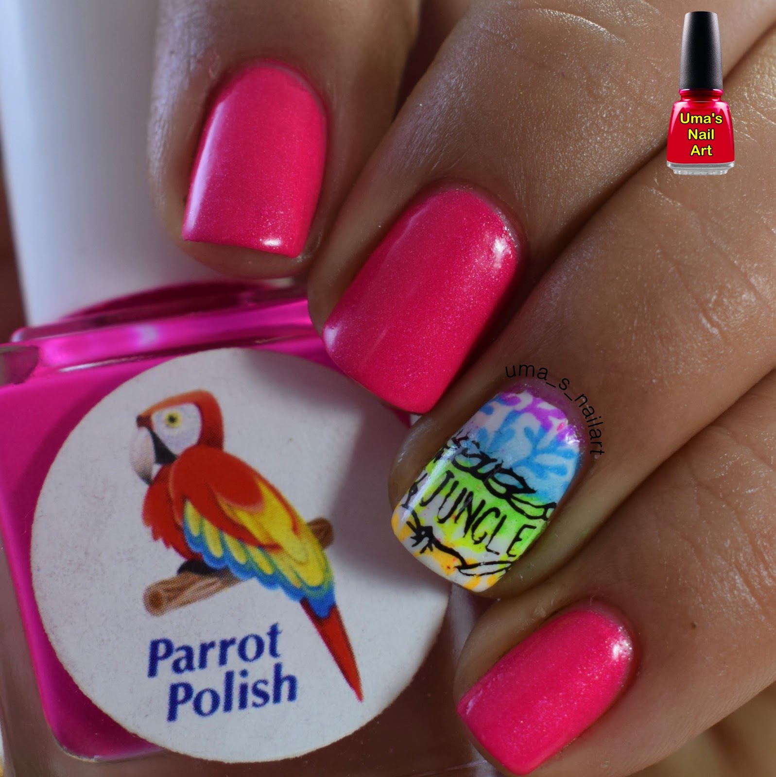 Uma's Nail Art: Parrot Polish Welcome to the Jungle Review and Swatches