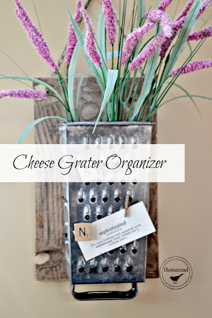 vintage cheese grater organizer