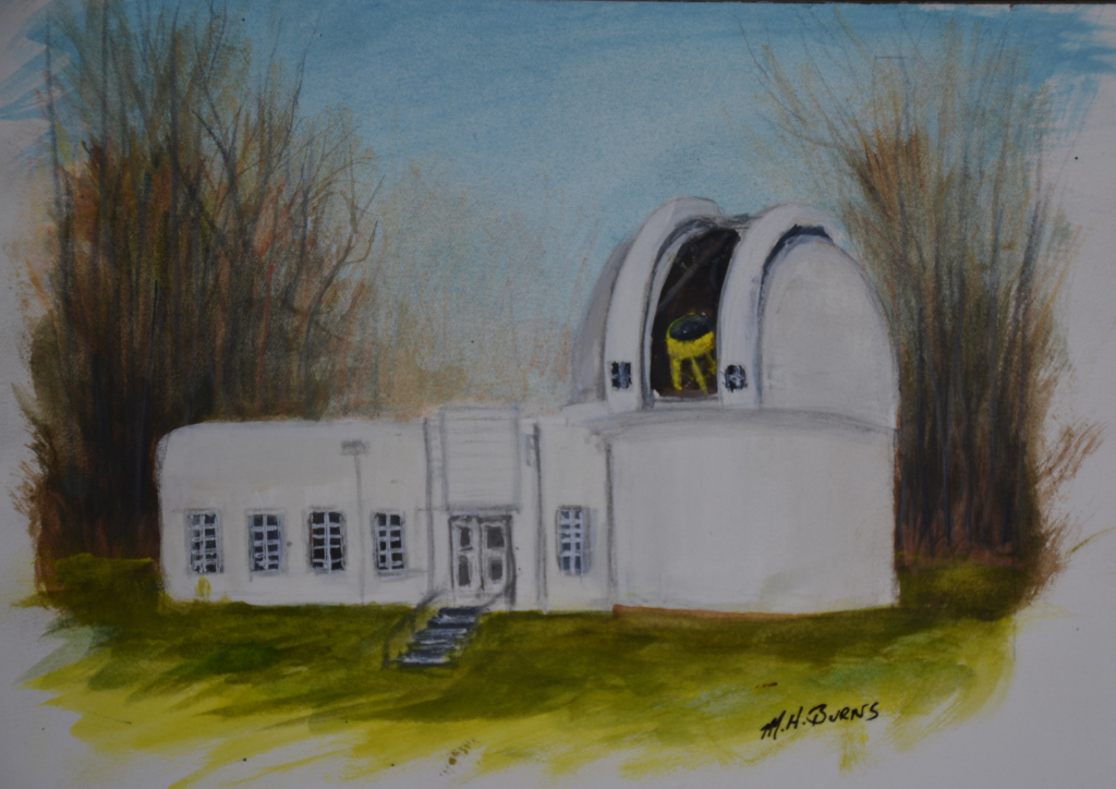 Gouache Sketch of Goethe Link Observatory