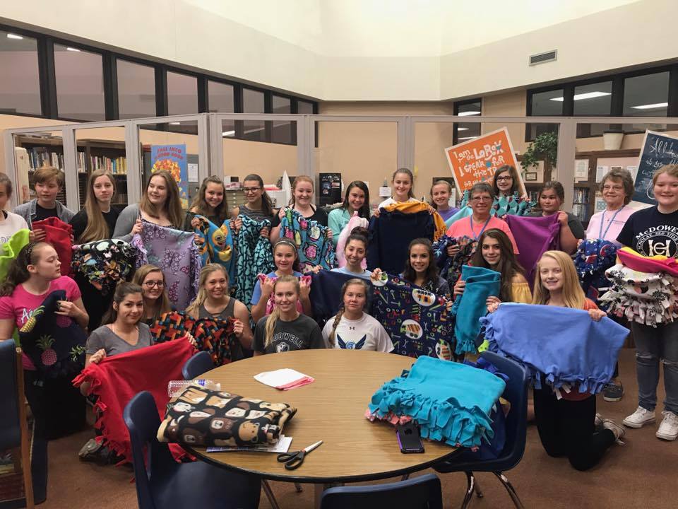 NWPA Project Linus McDowell High School Key Club