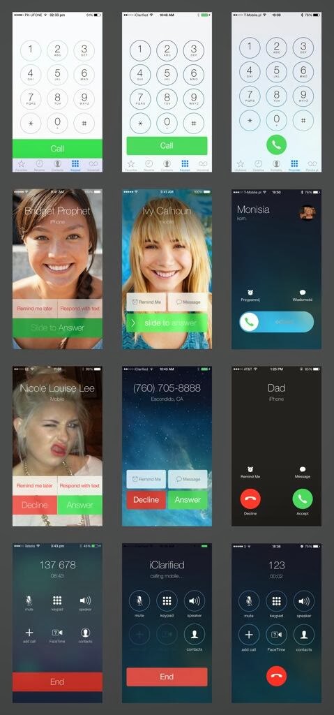 Evolution of iOS 7 images