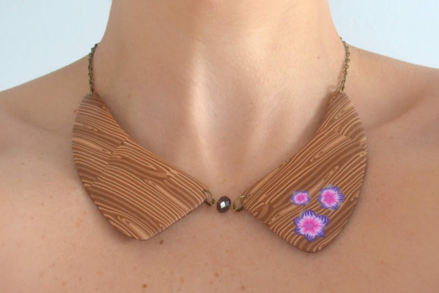 collar imitacion madera