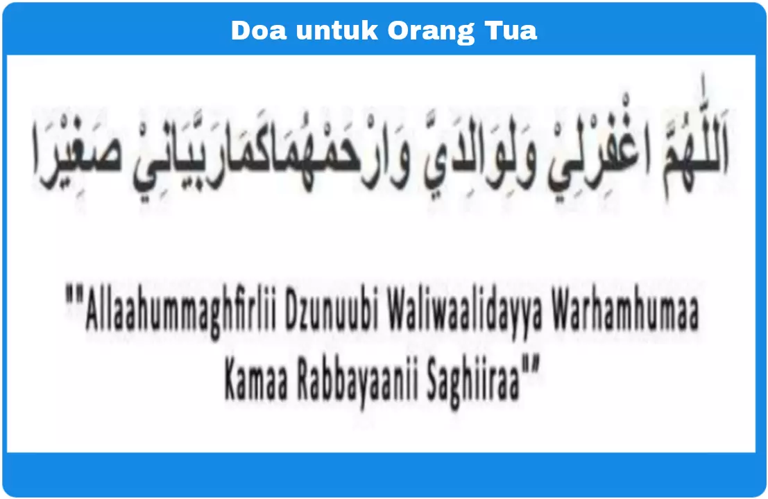 Doa untuk orang tua yang masih hidup Doa untuk orang tua