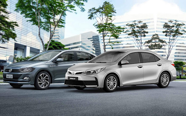 Toyota Corolla 2018 x Volkswagen Virtus Toyota Corolla 2018 x Volkswagen Virtus