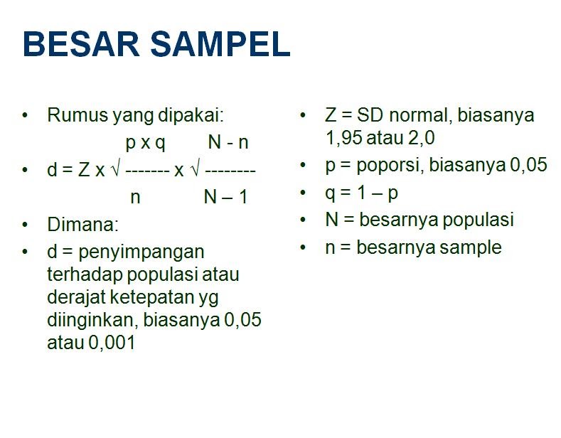 Contoh Soal Populasi Dan Sampel Dalam Penelitian Dapatkan Contoh