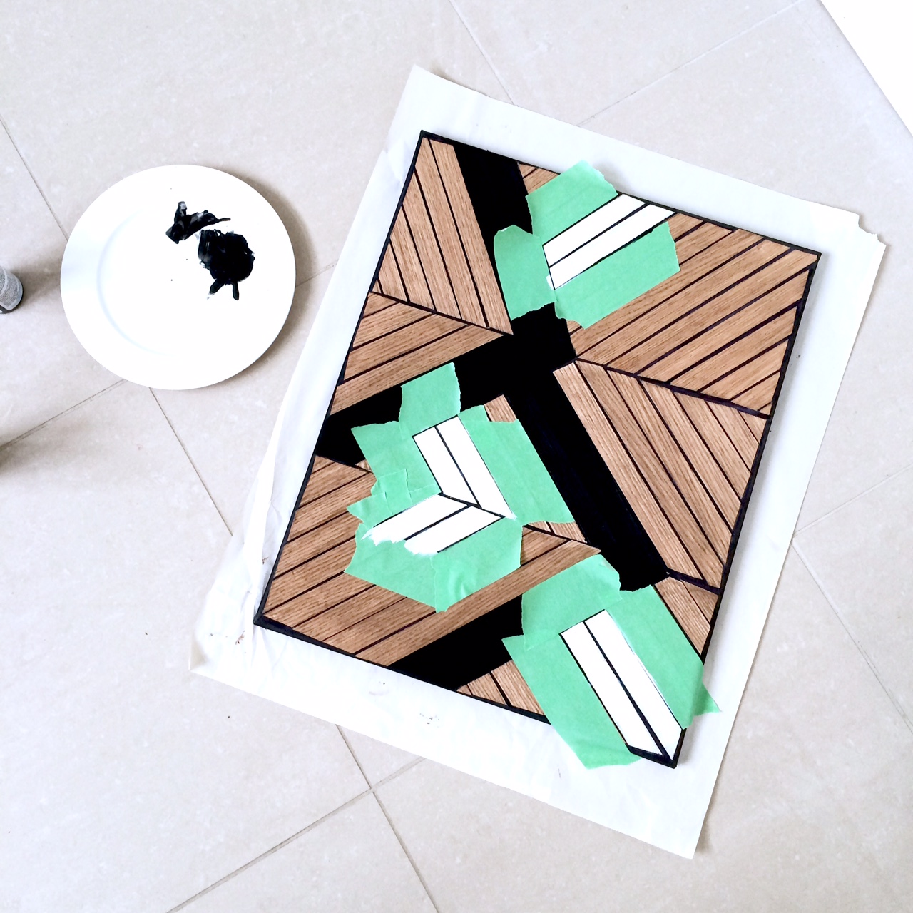 DIY Wood Veneer Art Project Harlow & Thistle