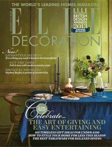 my plates on cover of elle deco uk december issue 2013