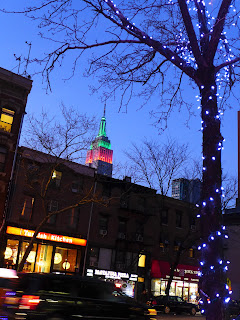 Manhattan, Third Avenue, holiday lights