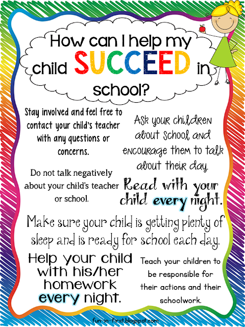 How Can I Help My Child Suceed Printables For Parents Fun In First Grade