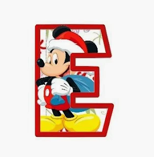 Alfabeto Navideño de personajes Disney E MC.