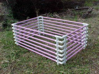 puppy playpen made of PVC pipe