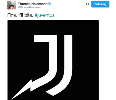 Logo Juventus baru apabila digigit. (Hi, Chargers!) Logo Juventus baru apabila digigit. (Hi, Chargers!)