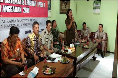 SOSIALISASI PENDAFTARAN TANAH SISTEMATIS LENGKAP KTSL DARI BPN DAN KEJAKSAAN KAB.SRAGEN