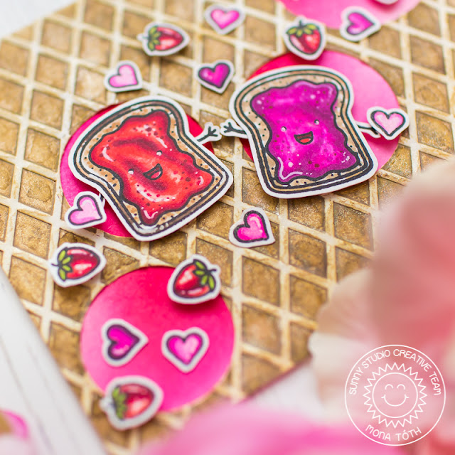 Sunny Studio Stamps: Staggered Circle Dies Breakfast Puns Punny Card by Mona Toth