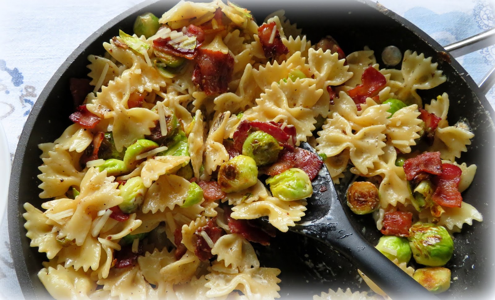 Bow Tie Pasta with Sprouts & Bacon The English Kitchen