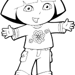 Free Dora The Explorer Coloring Pages 7