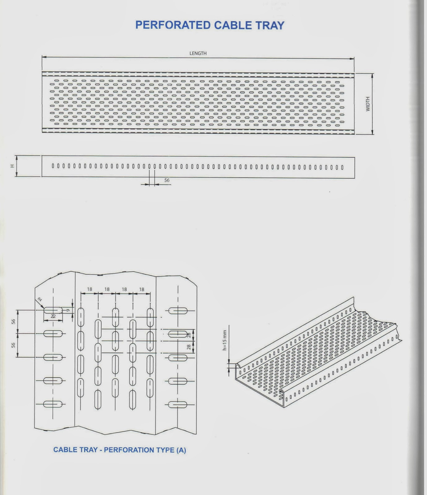 Instrumentation PERFORATED CABLE TRAY