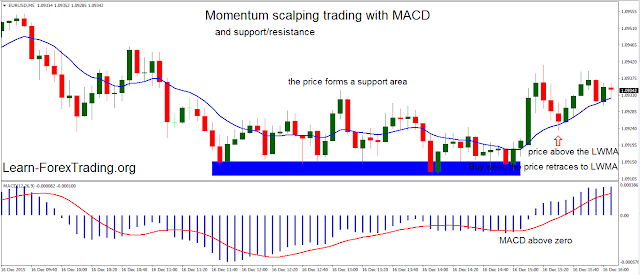 Momentum scalping trading with MACD