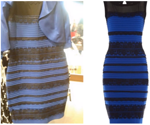 física em classe: Luz e cores (e também a cor do vestido)