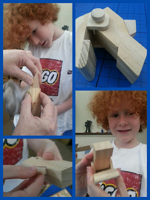 building a wooden T-Rex model