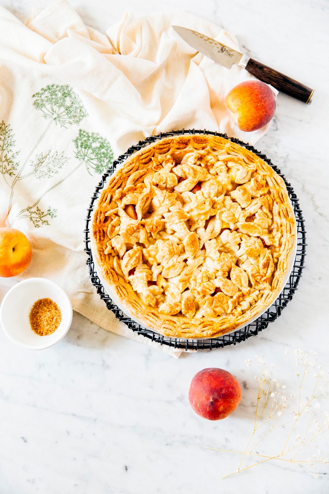 pineapple and peach pie with a coconut oil crust hummingbird high a desserts and baking blog