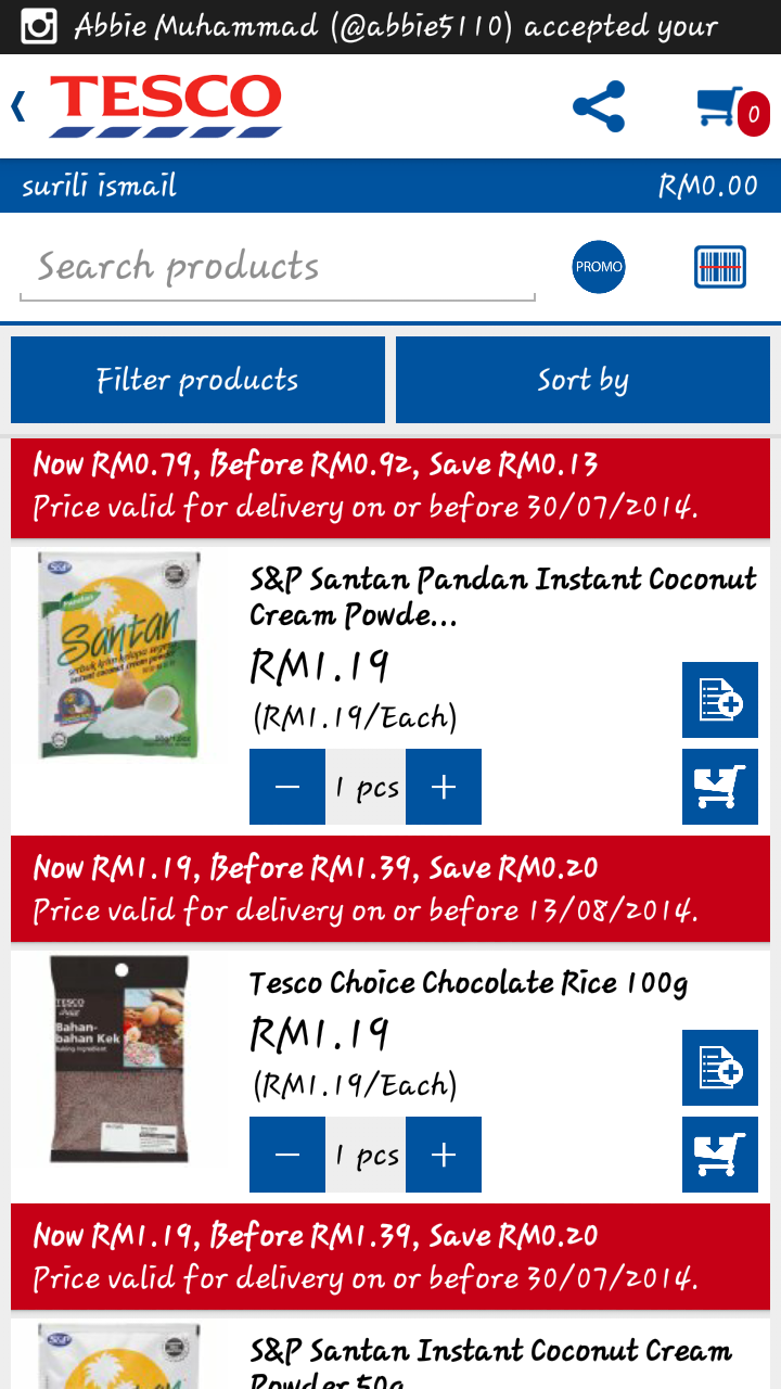 Shopping TESCO ONLINE