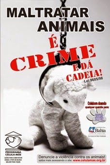 Maltratar animais é crime, e dá CADEIA !!!!