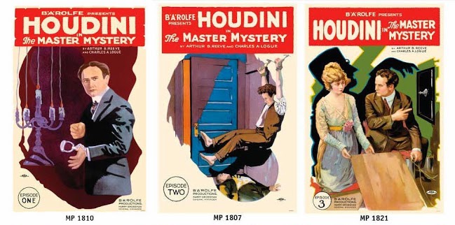 Master of Mystery 20x28 1910 Houdini Face Magic Poster 