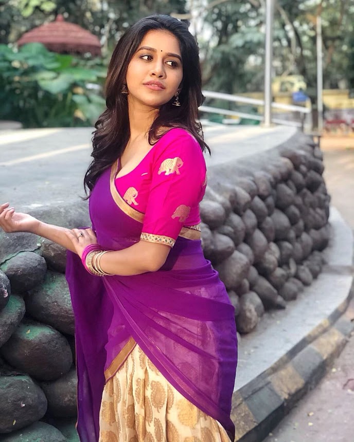 Nabha Natesh in Half Saree stills