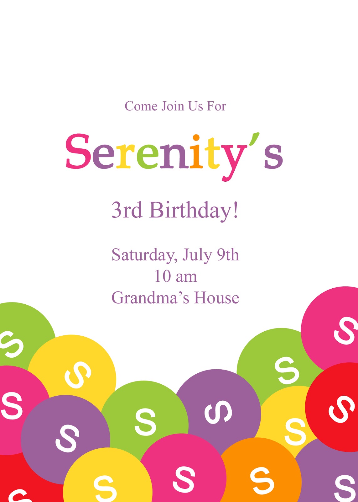 Clever Faeries: Rainbow Birthday Invitation