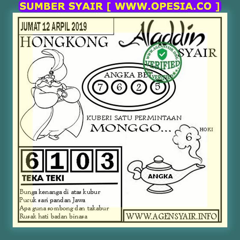 Kode syair hk Jumat 12 April 2019 GOsyair SEDIA KODE